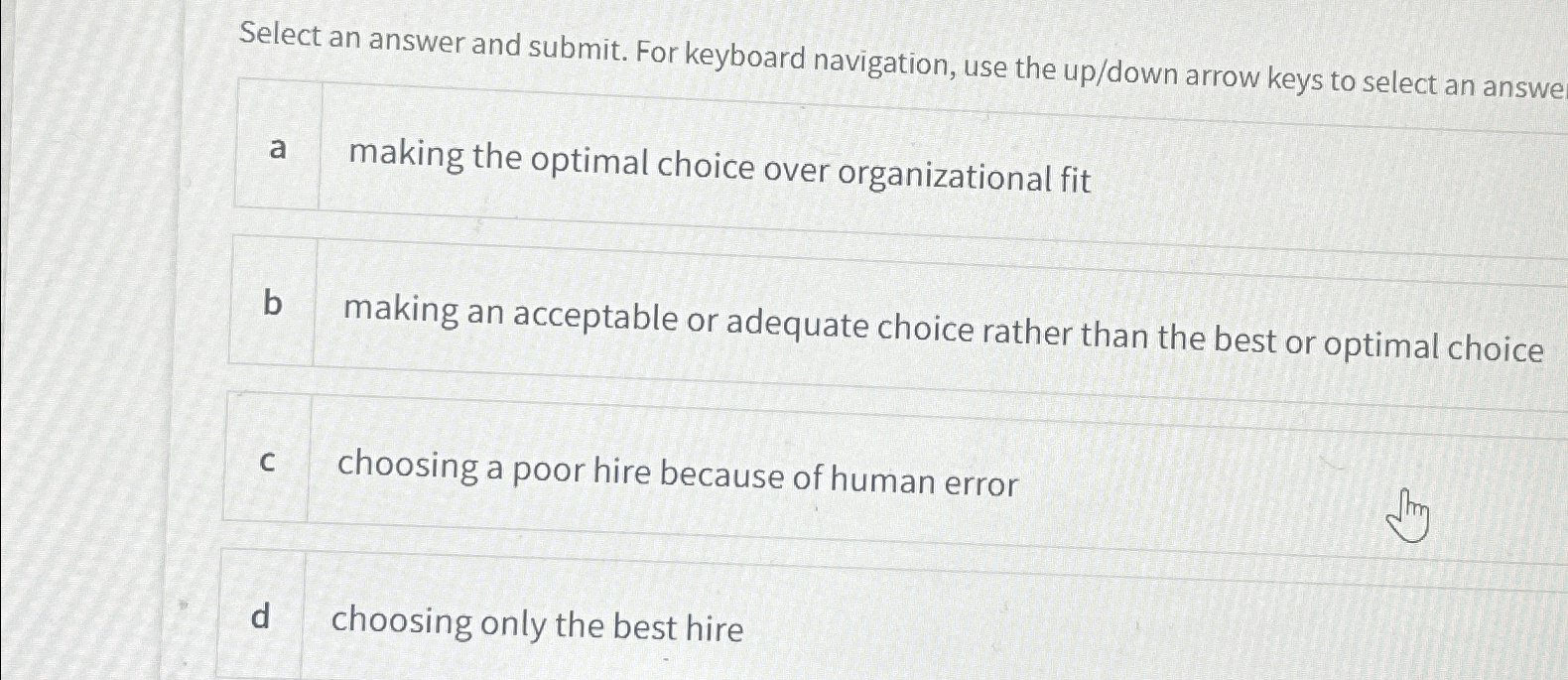 Solved Select an answer and submit. For keyboard navigation, | Chegg.com