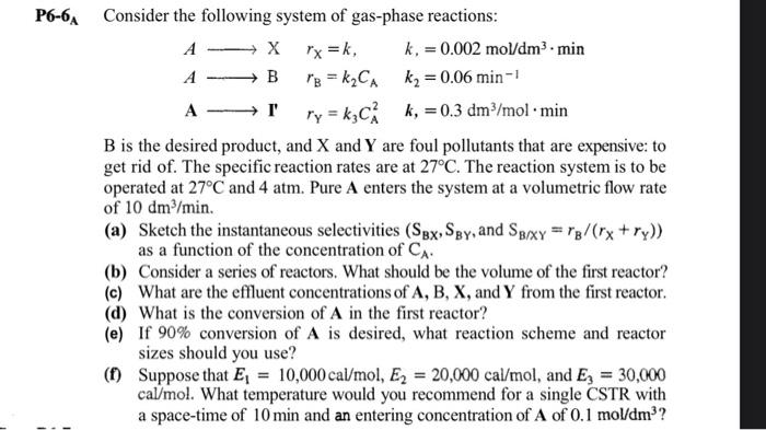 Solved what if we have a PFR reactor in part e?the design | Chegg.com
