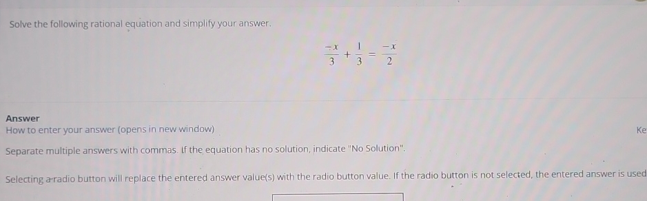 Solved Solve The Following Rational Equation And Simplify | Chegg.com