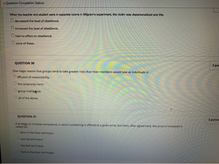 Solved Question Completion Status When The Teacher And S