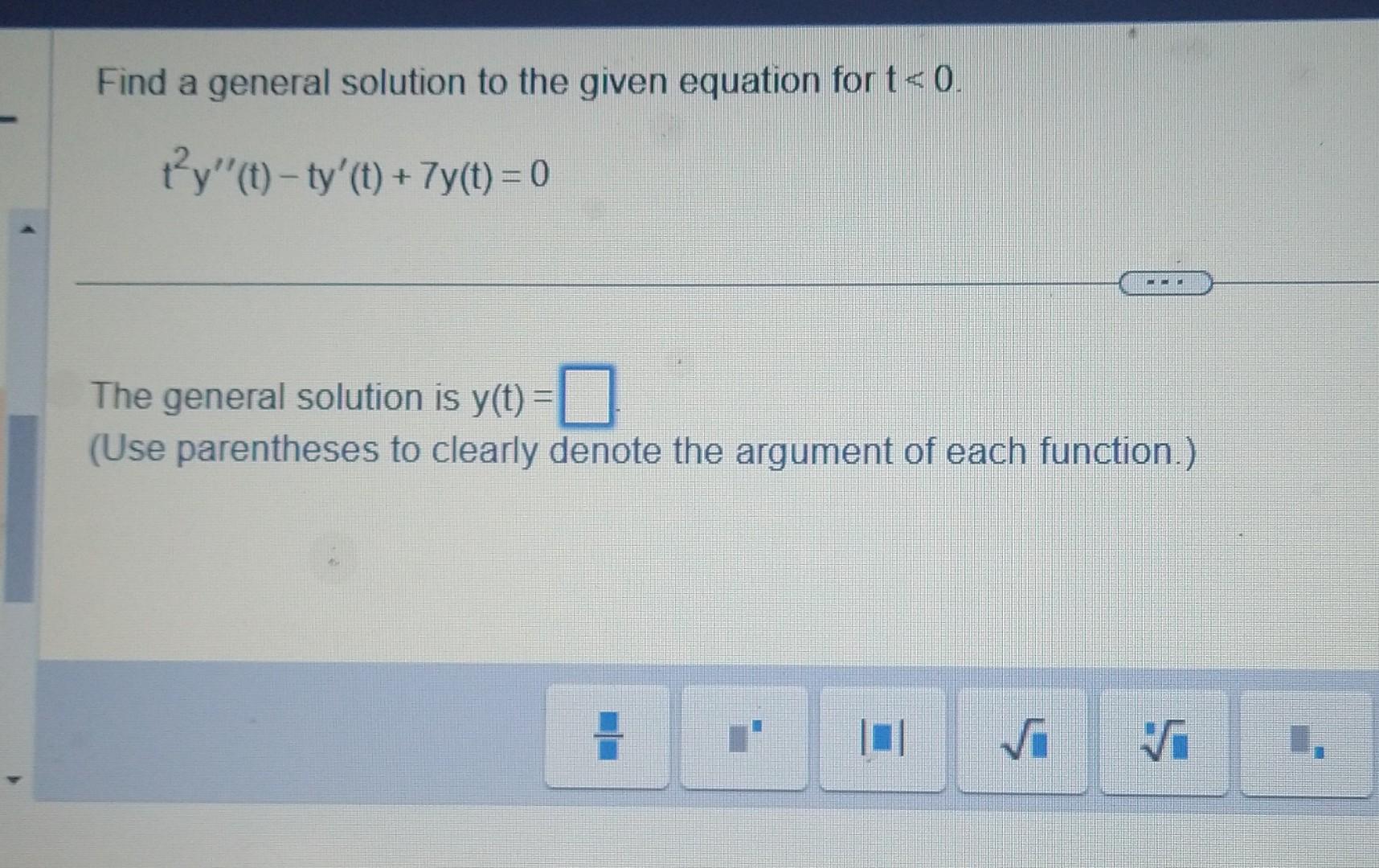 Solved Find a general solution to the given equation for | Chegg.com