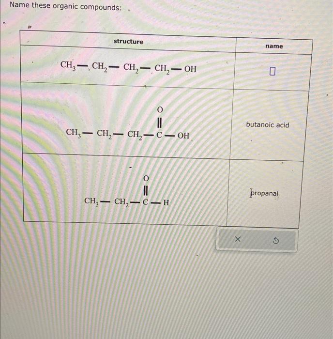 Solved Name These Organic Compounds Name The Following 1615