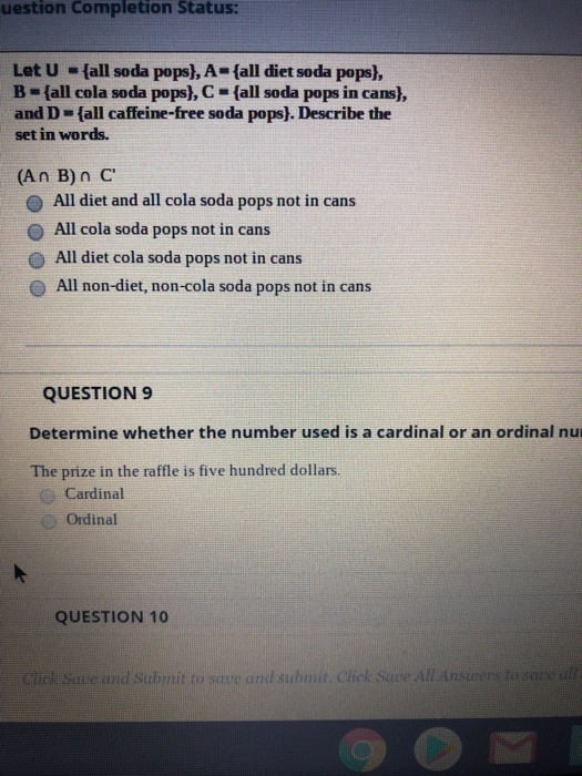 Solved Question Completion Status: QUESTION 6 Let A (1,3,5, | Chegg.com