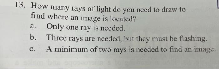 Solved 13. How many rays of light do you need to draw to | Chegg.com