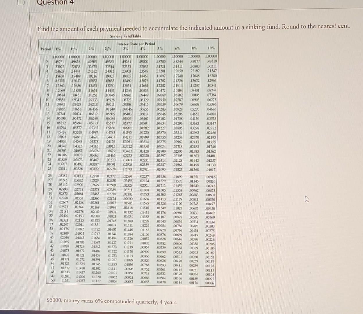 Solved Find the amount of each payment needed to accumulate | Chegg.com