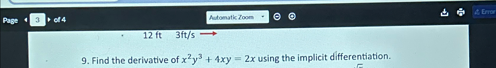 derivative of x 3 xy y 2