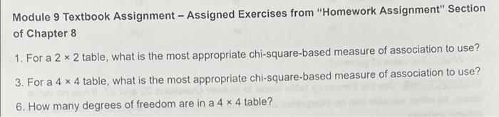 Solved Module 9 Textbook Assignment - Assigned Exercises | Chegg.com