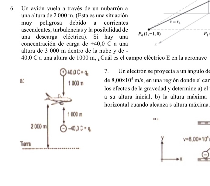 Solved 6. ﻿Un Avión Vuela A Través De Un Nubarrón A Una | Chegg.com