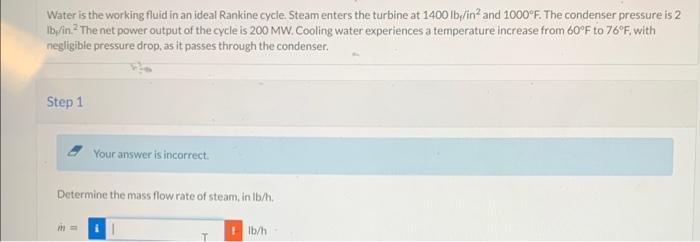 Solved Water is the working fluid in an ideal Rankine cycle. | Chegg.com