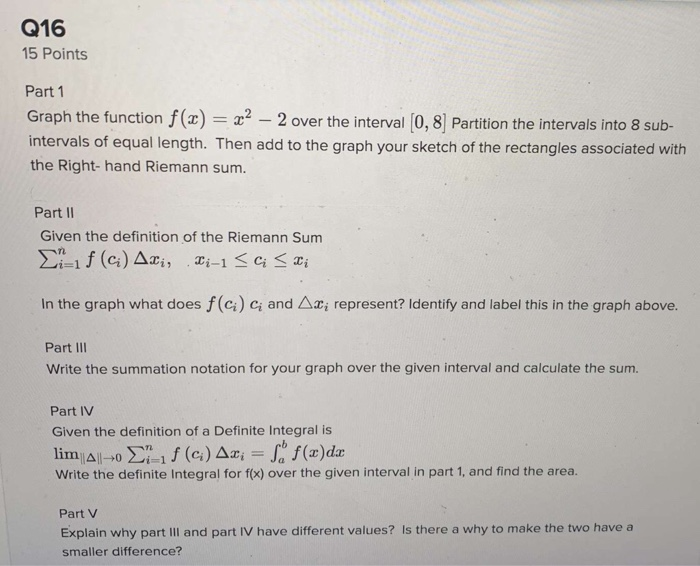 Solved Q16 15 Points Part 1 Graph The Function F X 22 2