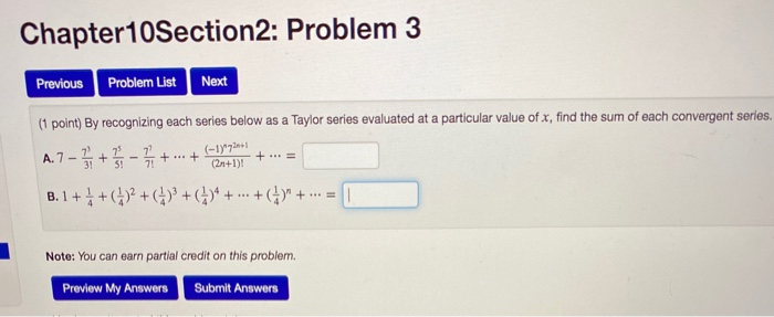 Solved Chapter 10 Section2: Problem 3 Previous Problem List | Chegg.com