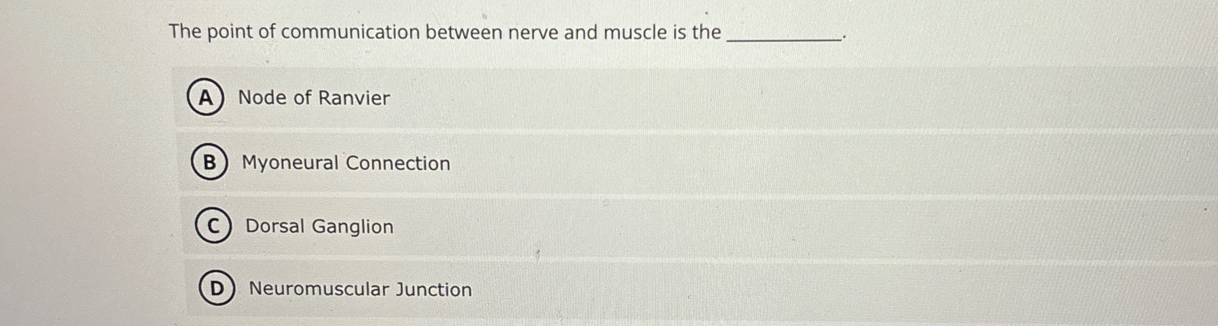 Solved The point of communication between nerve and muscle | Chegg.com