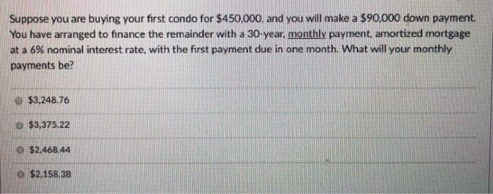 down payment for condo for foreigners