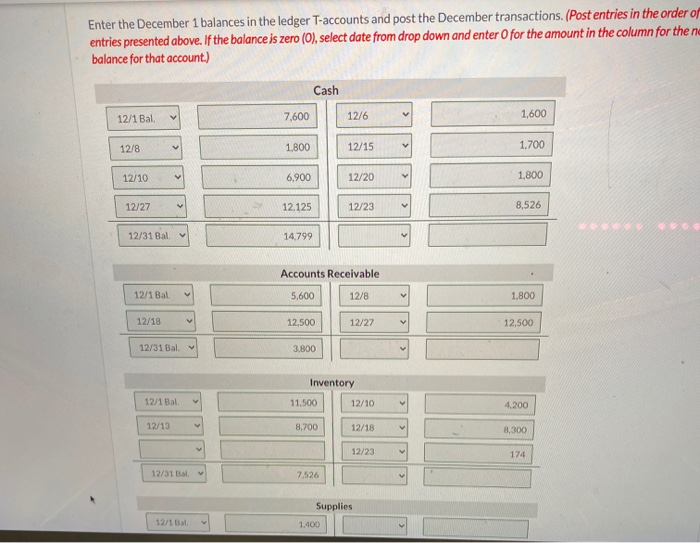 Solved Post adjusting entries. (Post entries in the order of | Chegg.com