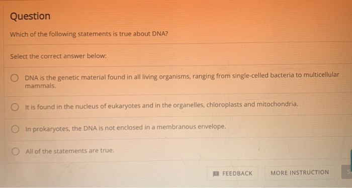 Solved Question Which of the following statements is true | Chegg.com
