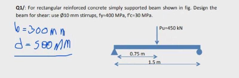 Solved Q1/: For Rectangular Reinforced Concrete Simply | Chegg.com