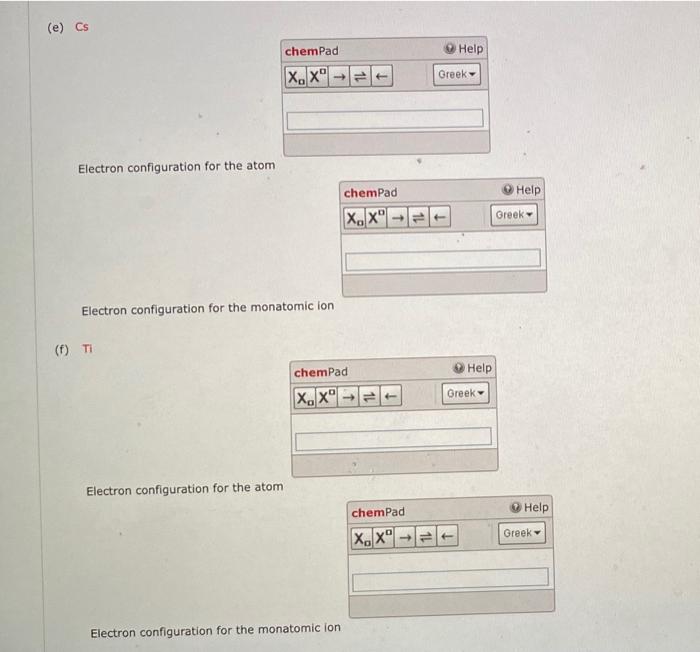 Solved Write out the full electron configuration for each of | Chegg.com