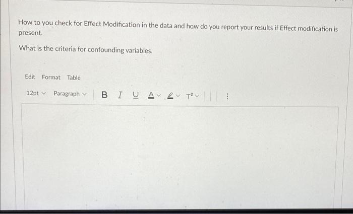 What Is Effect Modification In Research