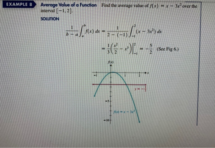 Solved 5. Use example 8 (pg 376) to find the average value | Chegg.com