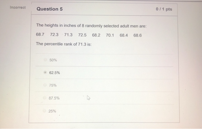Solved Question 8 1 pts The mean and standard deviation of | Chegg.com