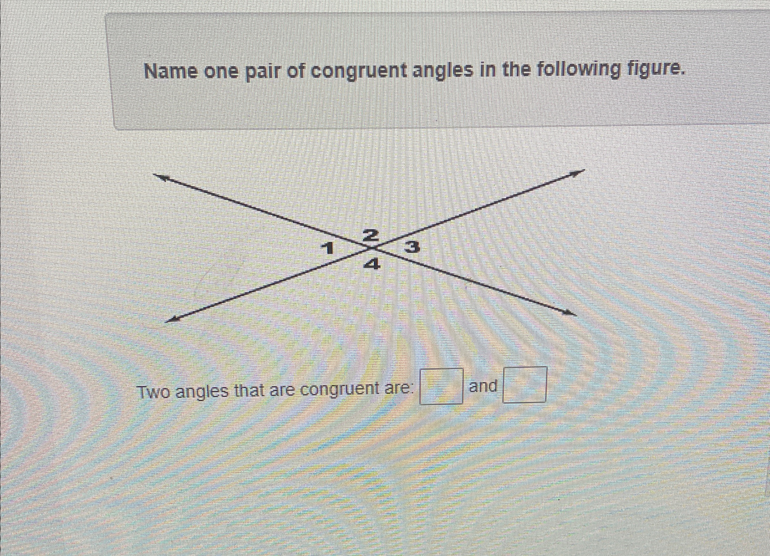 Solved Name one pair of congruent angles in the following | Chegg.com