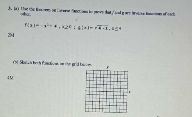Solved 3. (a) Use the theorem on inverse functions to prove | Chegg.com