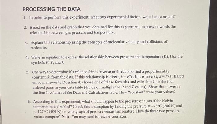 Solved DATA AND CALCULATIONS1. In order to perform this | Chegg.com