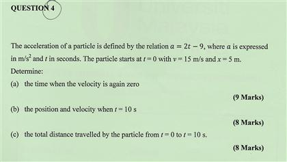 Solved The Acceleration Of A Particle Is Defined By The R Chegg Com