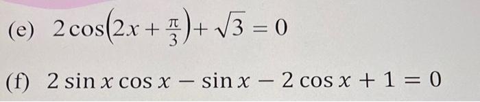 Solved Solve the equation on the interval [0,2pi]. Write the | Chegg.com