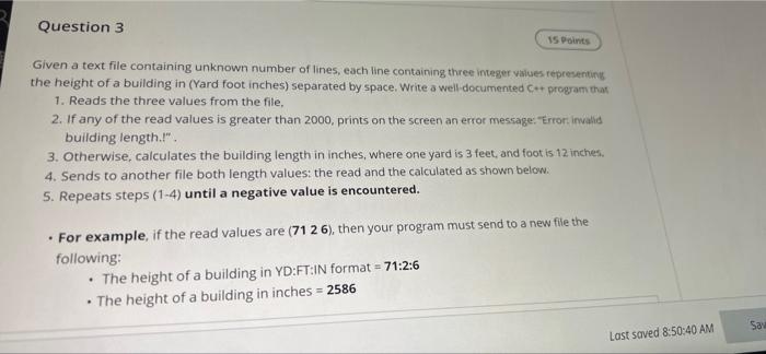 Solved c++ programGiven a text file containing unknown | Chegg.com