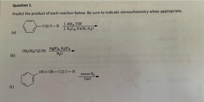 Solved Predict the product of each reaction below. Be sure | Chegg.com
