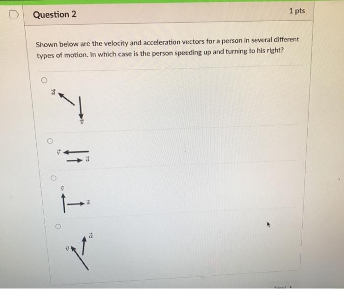 Solved D Question 2 1 pts Shown below are the velocity and | Chegg.com