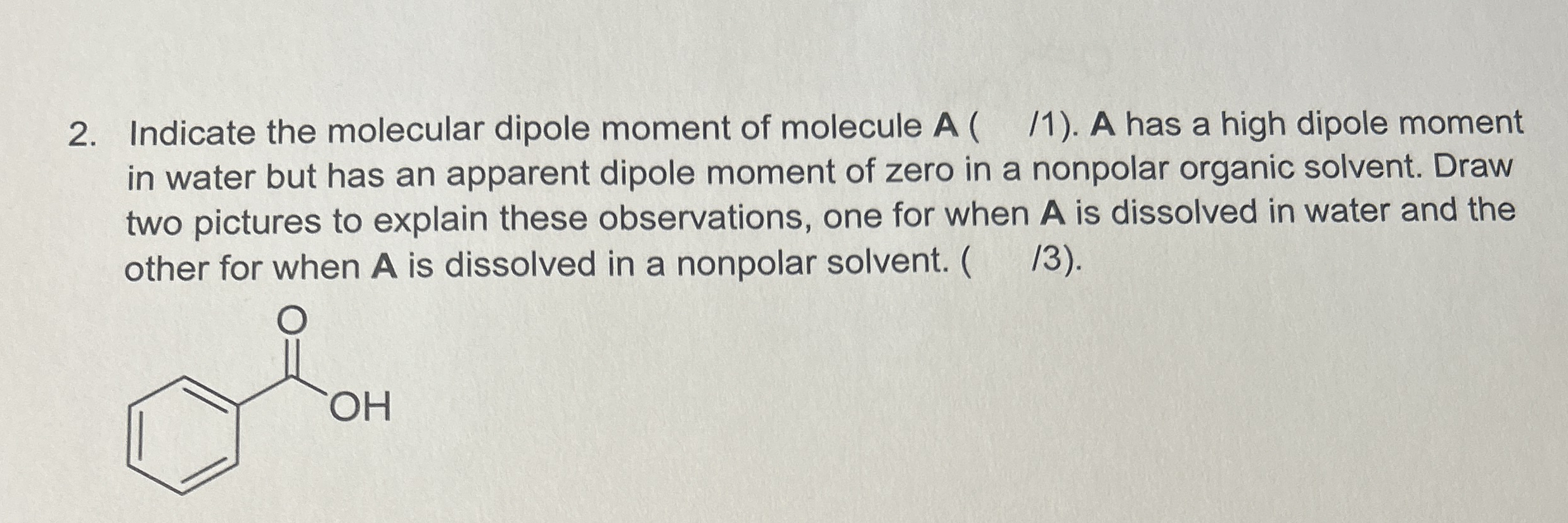 Solved Indicate the molecular dipole moment of molecule | Chegg.com