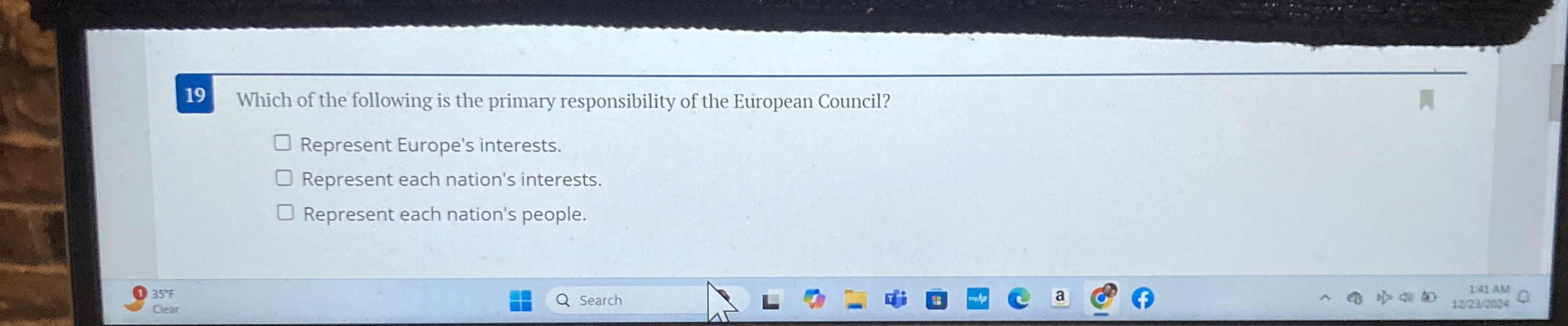 Solved Which of the following is the primary responsibility | Chegg.com