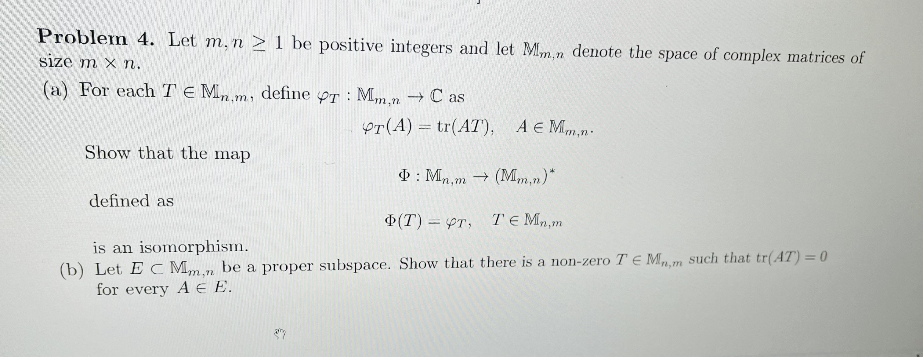 Solved Problem 4. ﻿Let M,n≥1 ﻿be Positive Integers And Let | Chegg.com