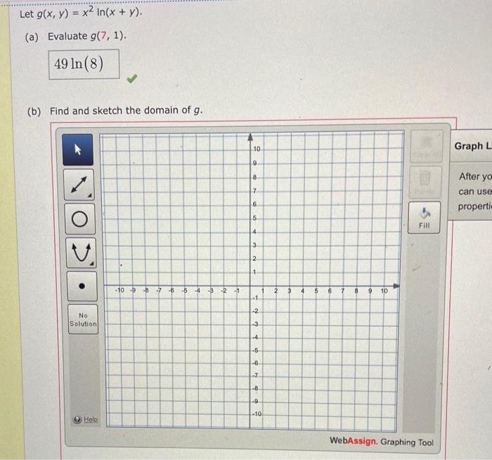 Solved Let G X Y X2 In X Y A Evaluate G 7 1 49