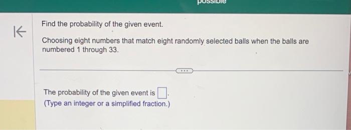 Solved Find The Probability Of The Given Event. Choosing | Chegg.com