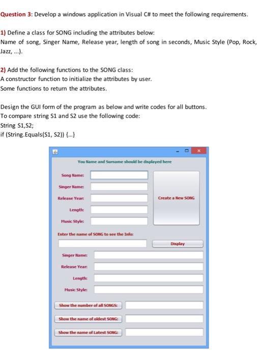 Solved Question 3. Develop a windows application in Visual | Chegg.com