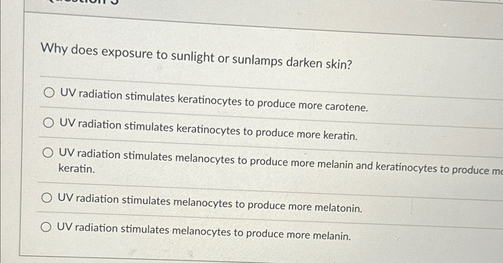 Solved Why does exposure to sunlight or sunlamps darken