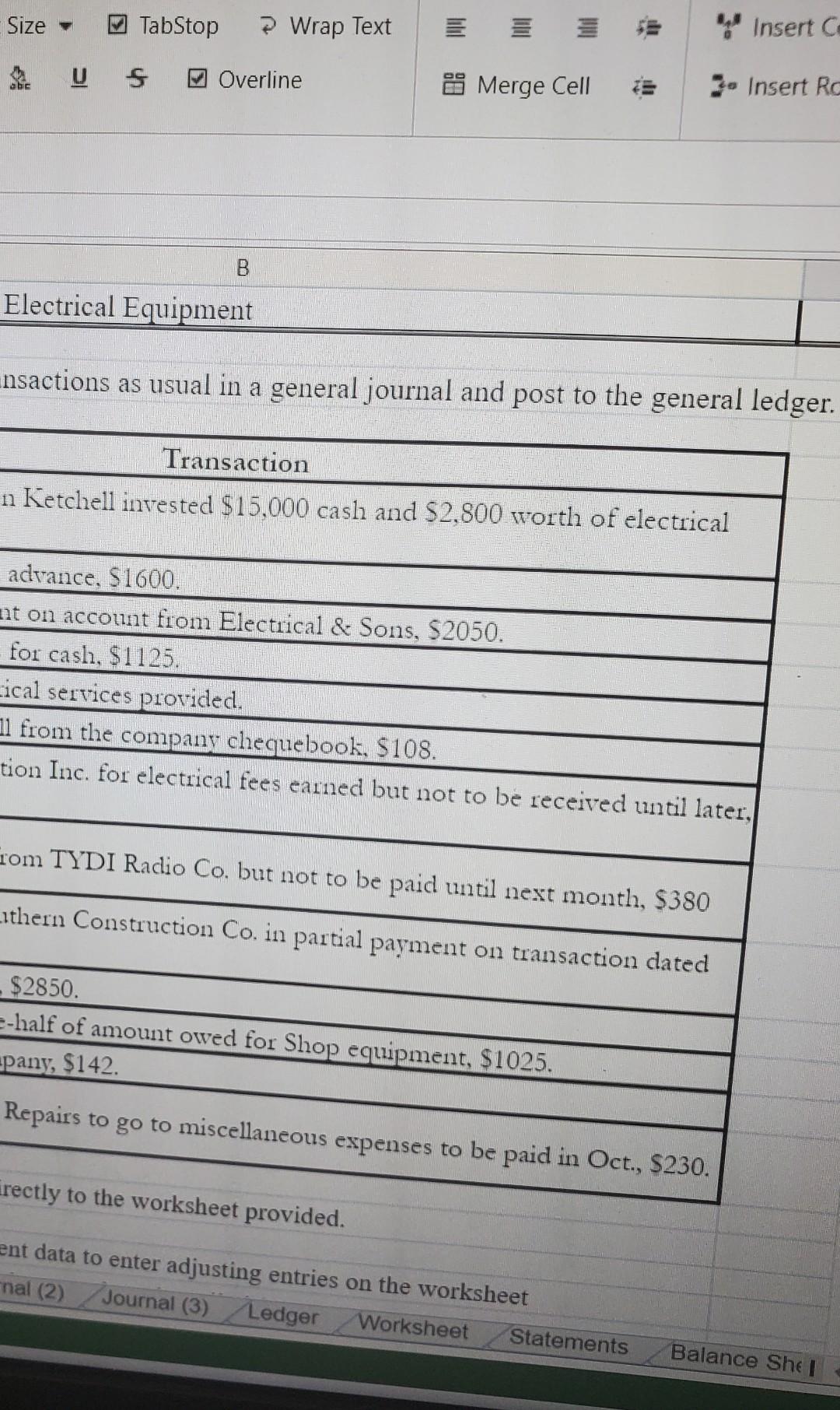 B Depreciation Expense Electrical Equipment Record