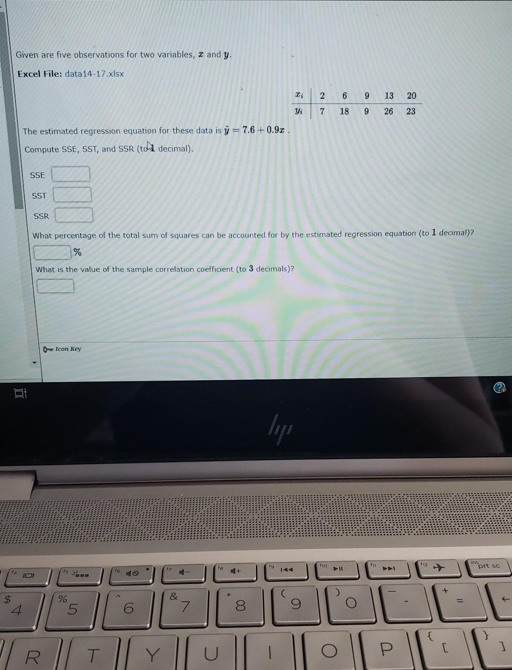 Solved Given Are Five Observations For Two Variables 2 And