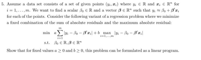 Solved Assume a data set consists of a set of given points | Chegg.com