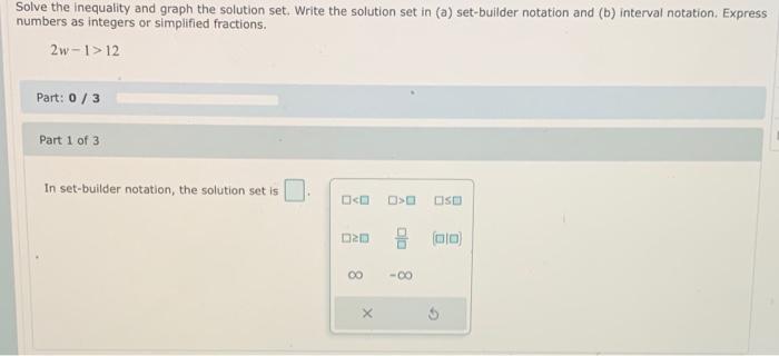 Solved Solve the inequality and graph the solution set. | Chegg.com