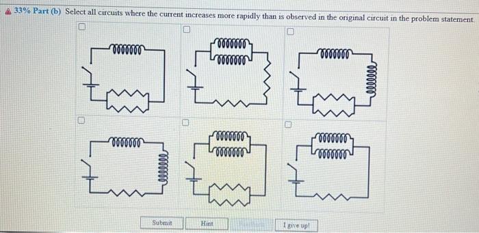 Solved 33% Part (a) Select all circuits that have a time | Chegg.com