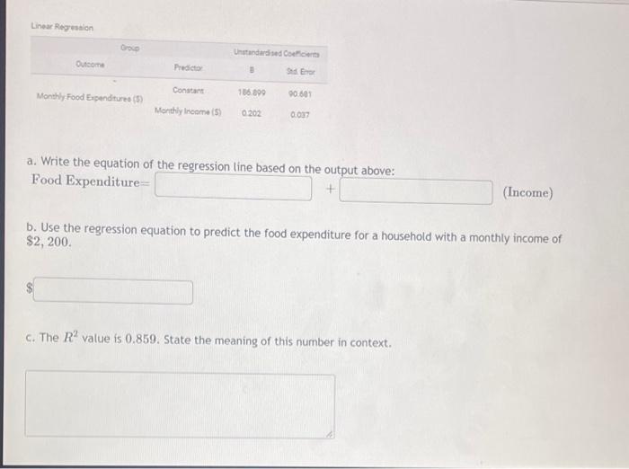 Solved A random sample of 7 households was obtained, and | Chegg.com