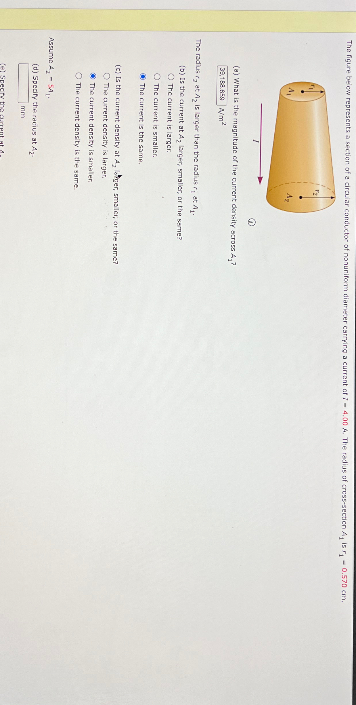 Solved The figure below represents a section of a circular | Chegg.com