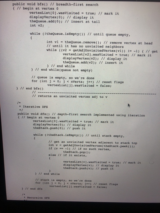 Solved Please finish the implementation of the method of | Chegg.com