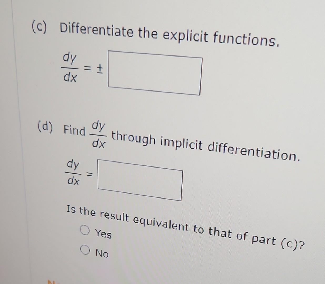 Solved Consider The Following: 36x2+49y2=1764 (a) Find Two | Chegg.com