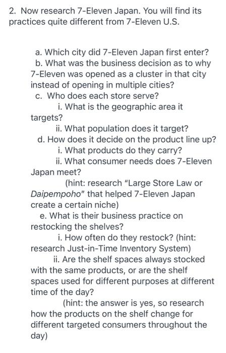 Japan 7-Eleven Vs US 7-Eleven