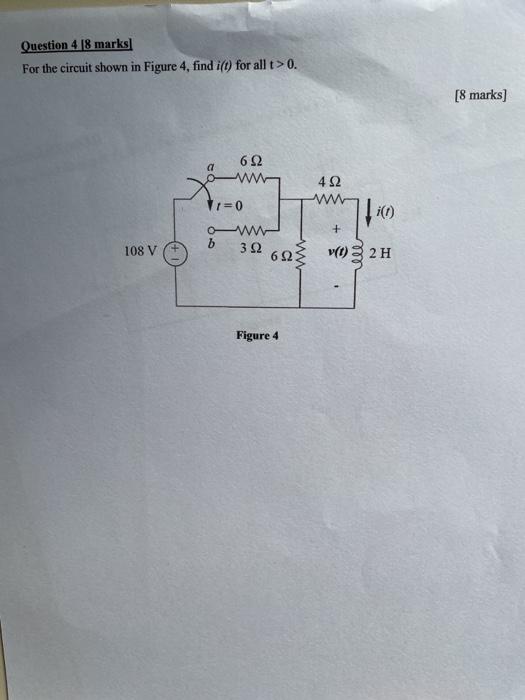 Solved Question 1 |10 marks For the circuit shown in Figure | Chegg.com